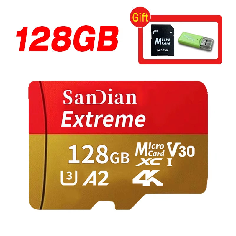 Original Micro TF SD Card 128GB 256GB Memory Card Class10 U3 512GB 1TB High Speed Mini SD Card for Phone Camera Car DV SLR