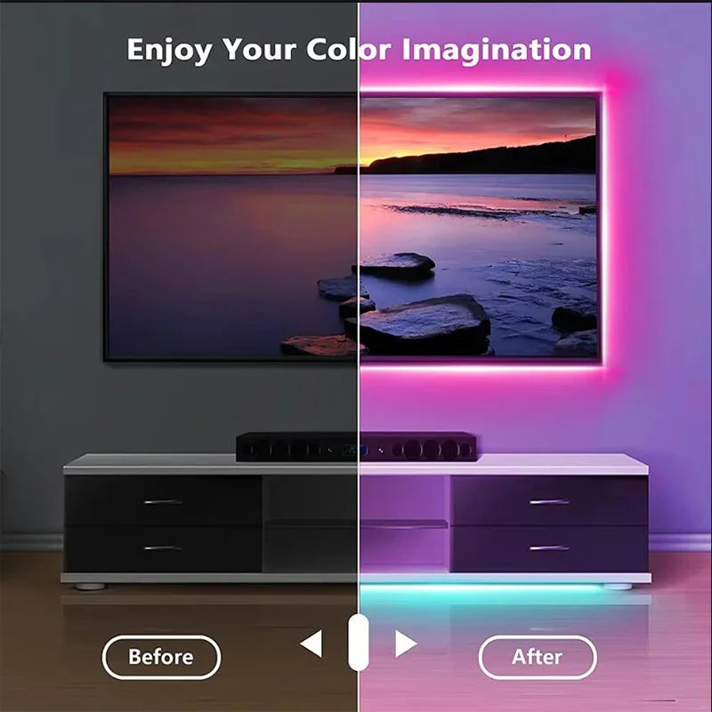 Tape Bluetooth USB LED Strip Light SMD5050 5V RGB Lights Flexible LED Lamp Tape Ribbon RGB Self-Adhesive TV Desktop Diode