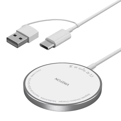 VIKEFON 30W Magnetic Wireless Charger PD Type C USB Fast Charging Station Pad for Iphone 16 15 14 13 12 Pro Max Airpods Earphone