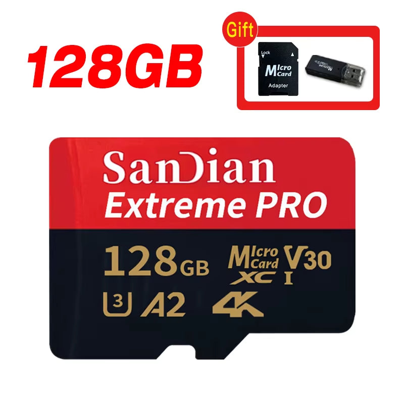 Original Micro TF SD Card 128GB 256GB Memory Card Class10 U3 512GB 1TB High Speed Mini SD Card for Phone Camera Car DV SLR