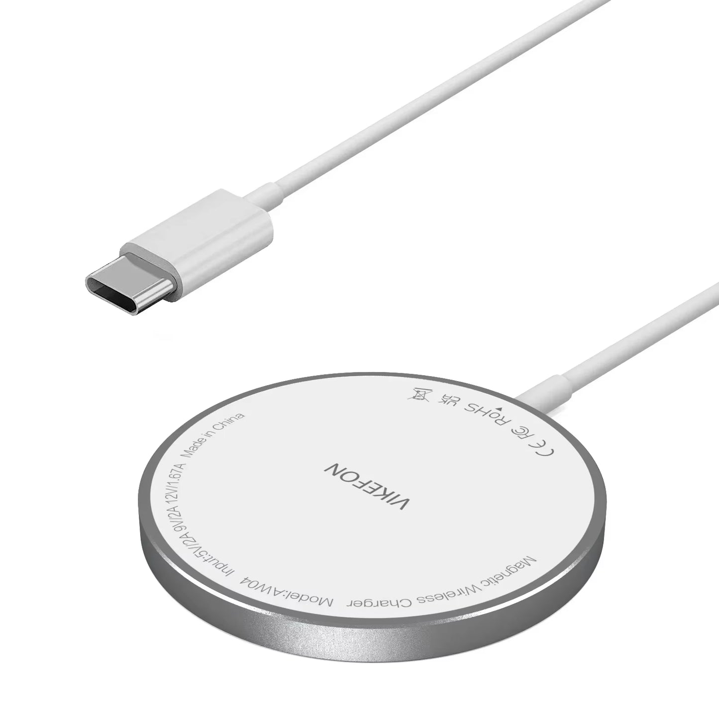 VIKEFON 30W Magnetic Wireless Charger PD Type C USB Fast Charging Station Pad for Iphone 16 15 14 13 12 Pro Max Airpods Earphone