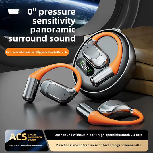 Bluetooth Headset New Ai Translation M113 Rotating Small Coconut Ball Binaural Noise-Canceling 5.4 Wireless Headset Bone Hanging