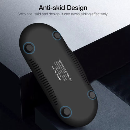 2 in 1 30W Wireless Chargers for Iphone 16 15 14 13 12 11 XS XR Airpods 3 Pro Samsung S24 S23 S22 Dual 15W Fast Charging Pad