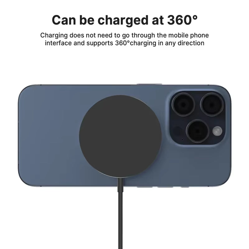 VIKEFON 30W Magnetic Wireless Charger PD Type C USB Fast Charging Station Pad for Iphone 16 15 14 13 12 Pro Max Airpods Earphone