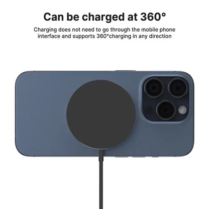 VIKEFON 30W Magnetic Wireless Charger PD Type C USB Fast Charging Station Pad for Iphone 16 15 14 13 12 Pro Max Airpods Earphone
