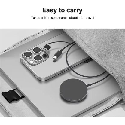 VIKEFON 30W Magnetic Wireless Charger PD Type C USB Fast Charging Station Pad for Iphone 16 15 14 13 12 Pro Max Airpods Earphone