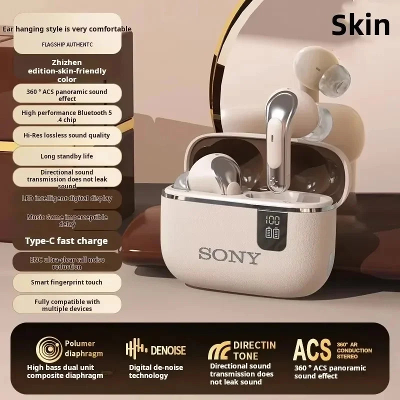 Original SOY NE Bluetooth Earphones TWS HIFI Mic Headset Wireless Earbuds Sports Headphones LED Display Gaming Accessories