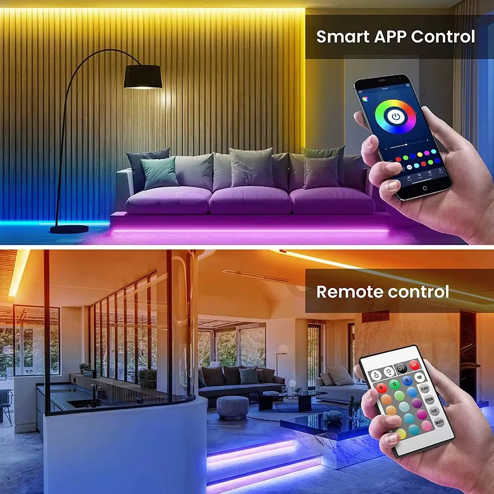 Tape Bluetooth USB LED Strip Light SMD5050 5V RGB Lights Flexible LED Lamp Tape Ribbon RGB Self-Adhesive TV Desktop Diode