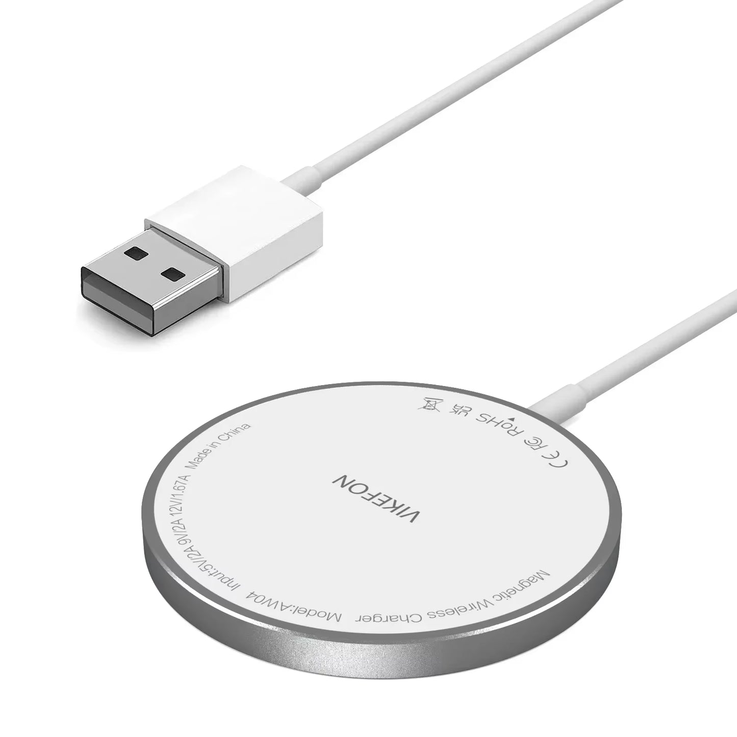 VIKEFON 30W Magnetic Wireless Charger PD Type C USB Fast Charging Station Pad for Iphone 16 15 14 13 12 Pro Max Airpods Earphone