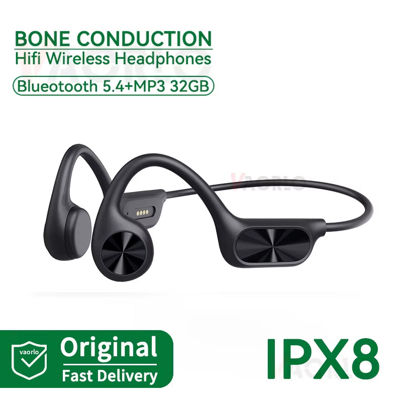 Upgrade X7 Bone Conduction Wireless Headphones Bluetooth 5.4 32GB MP3 Player IPX8 Waterproof Swimming Sports HIFI Music Headsets