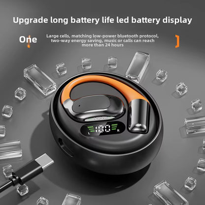 Bluetooth Headset New Ai Translation M113 Rotating Small Coconut Ball Binaural Noise-Canceling 5.4 Wireless Headset Bone Hanging